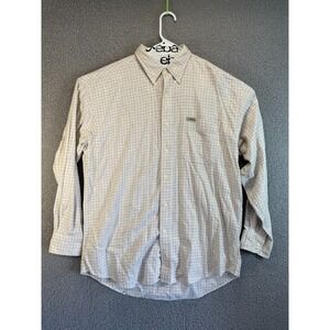 CHAPS Ralph Lauren‎ Mens  Green Blue Plaid Button Down Dress Shirt Sz Large